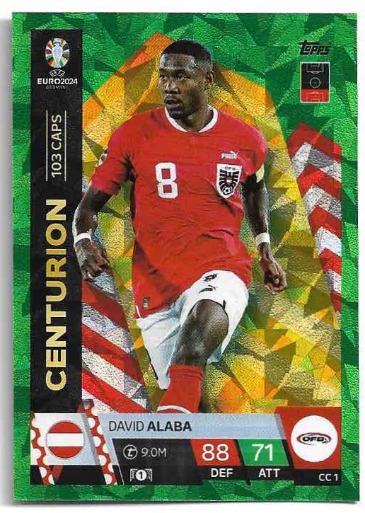 Emerald Centurion DAVID ALABA 2024 EURO Match Attax