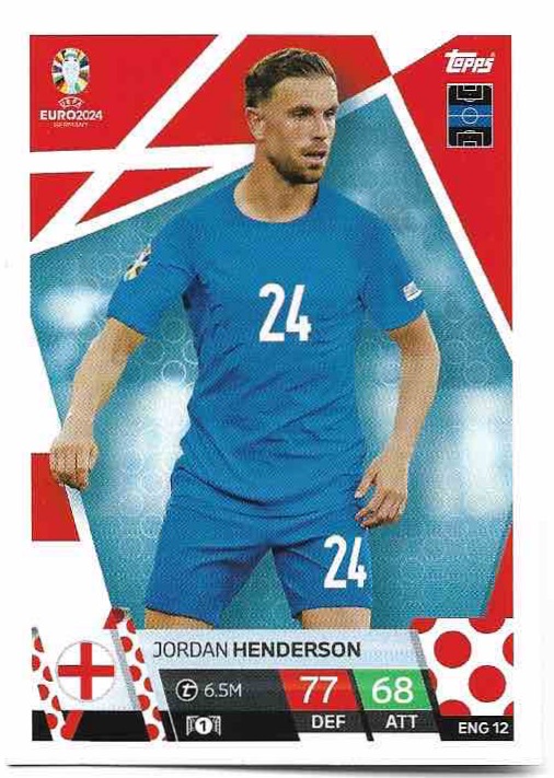 JORDAN HENDERSON 2024 EURO Match Attax