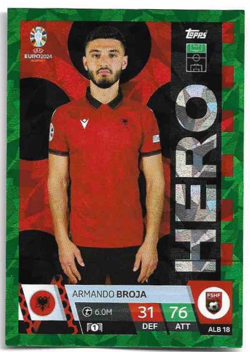 Emerald Hero ARMANDO BROJA 2024 EURO Match Attax