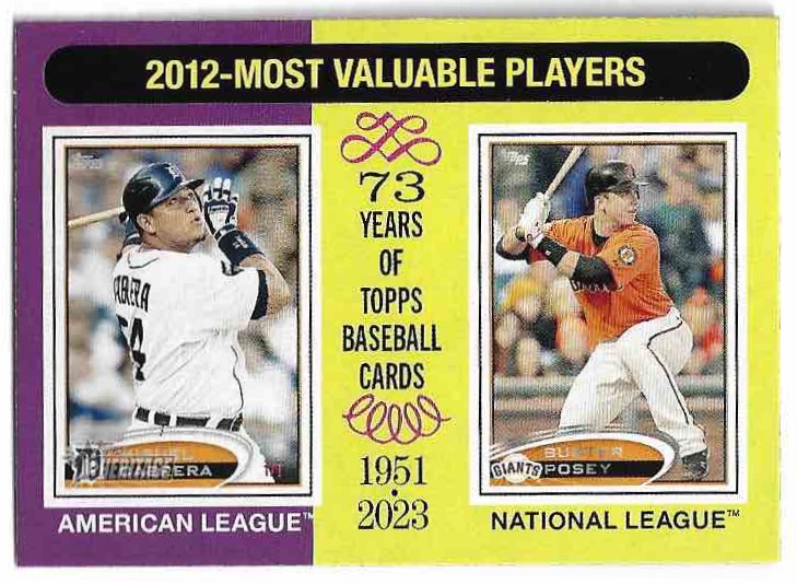 MVP MIGUEL CABRERA/BUSTER POSEY 2024 Topps Heritage Baseball