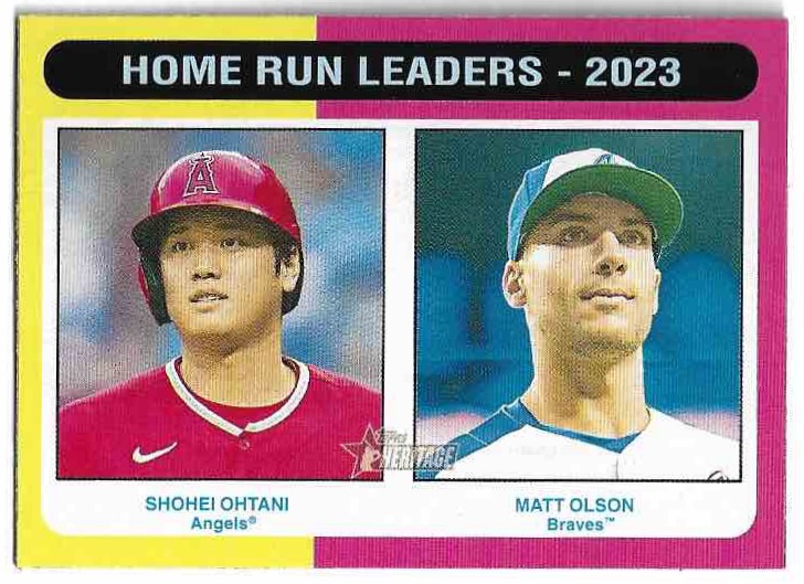 Home Run Leaders SHOHEI OHTANI/MATT OLSON 2024 Topps Heritage Baseball