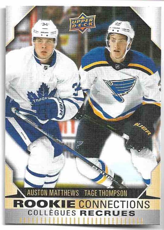 Rookie Connections AUSTON MATTHEWS/TAGE THOMPSON 23-24 UD Tim Hortons Greatest Duos