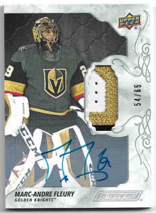 Auto Patch Ebony Premium Material MARC-ANDRE FLEURY 19-20 UD Engrained /65