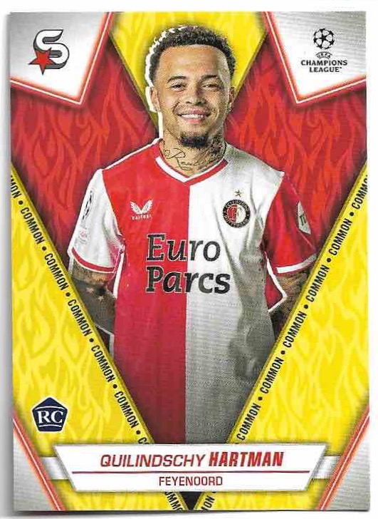 Rookie Common Yellow QUILINDSCHY HARTMAN 23-24 Topps UEFA Superstars