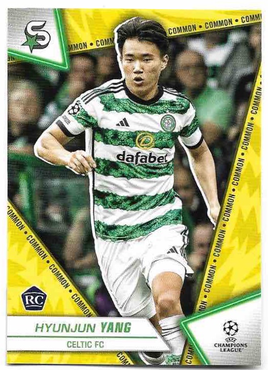 Rookie Variations Common Yellow HYUNJUN YANG 23-24 Topps UEFA Superstars