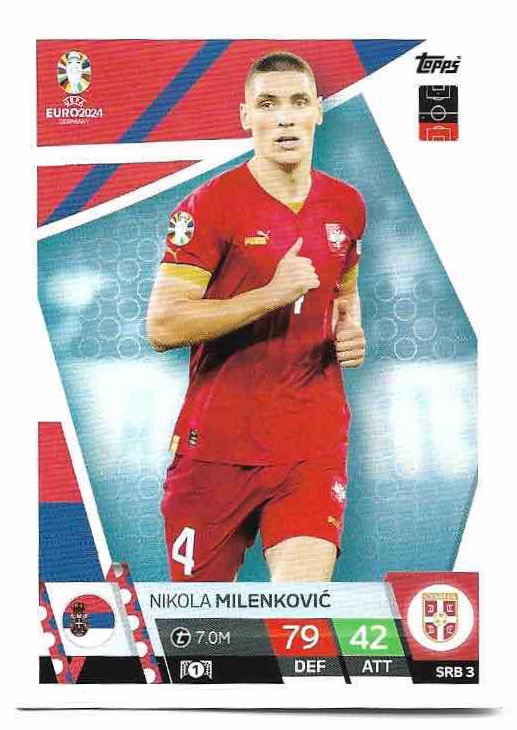 NIKOLA MILENKOVIC 2024 EURO Match Attax