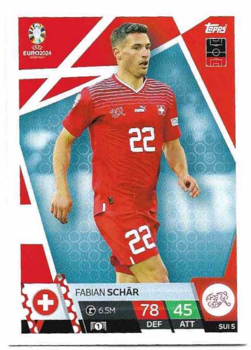 FABIAN SCHAR 2024 EURO Match Attax