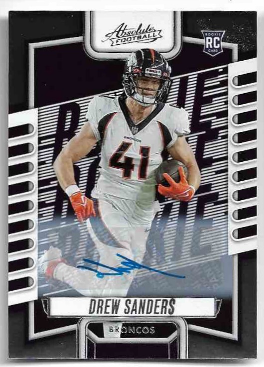 Auto Signature Rookies DREW SANDERS 2023 Panini Absolute Football