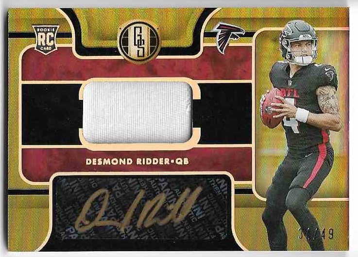 Auto Prime Rookie DESMOND RIDDER 2022 Panini Gold Standard Football /49