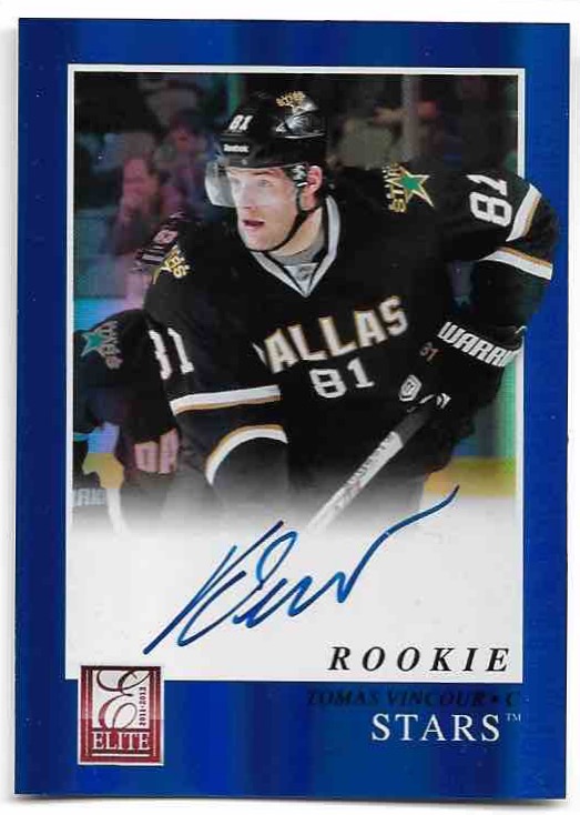 Auto Rookie Stars TOMÁŠ VINCOUR 11-12 Panini Elite