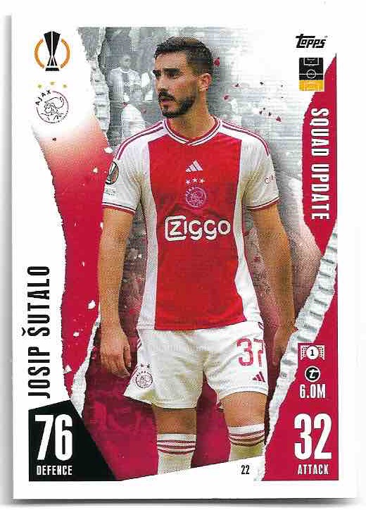 Squad Update JOSIP SUTALO 23-24 Match Attax Extra UCL