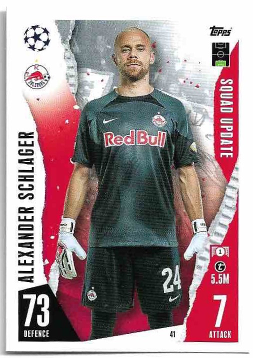 Squad Update ALEXANDER SCHLAGER 23-24 Match Attax Extra UCL