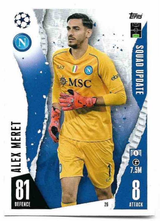 Squad Update ALEX MERET 23-24 Match Attax Extra UCL