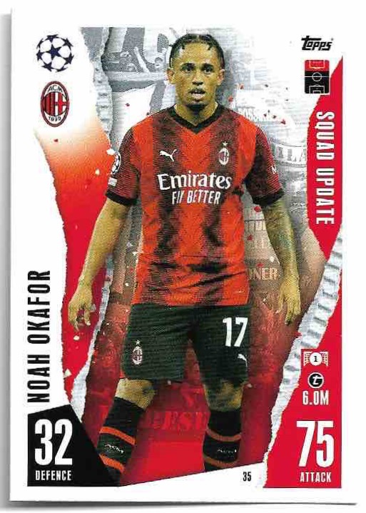 Squad Update NOAH OKAFOR 23-24 Match Attax Extra UCL