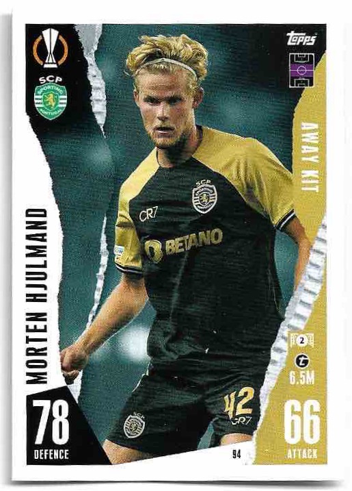 Away Kit MORTEN HJULMAND 23-24 Match Attax Extra UCL