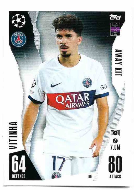 Away Kit VITINHA 23-24 Match Attax Extra UCL