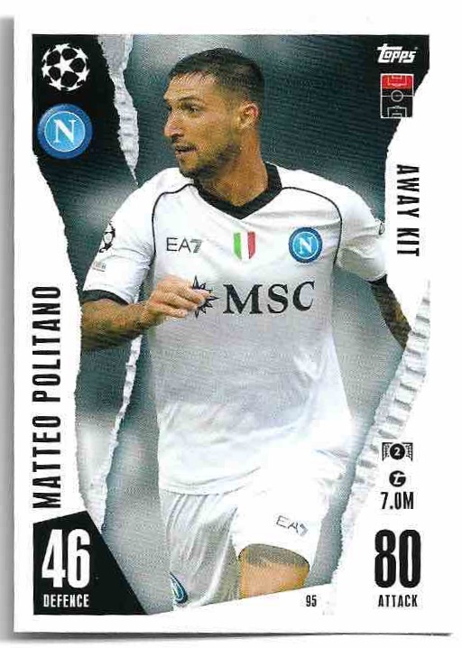 Away Kit MATTEO POLITANO 23-24 Match Attax Extra UCL