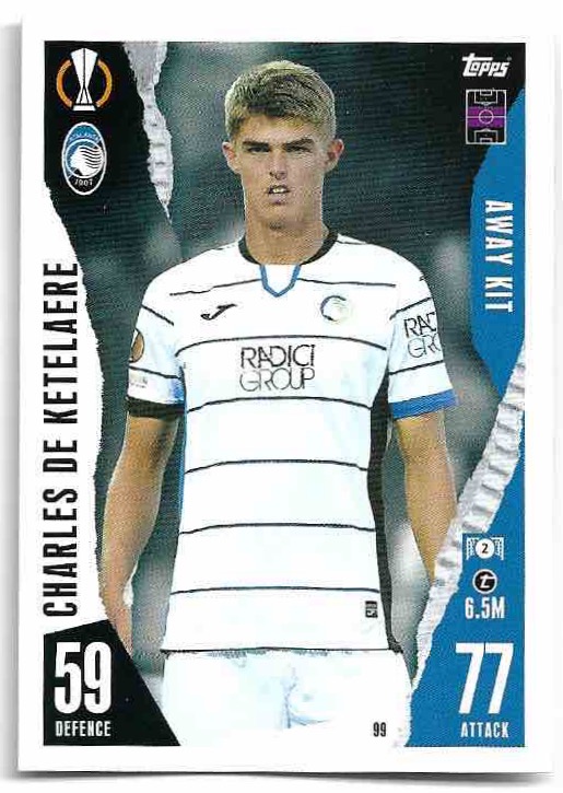 Away Kit CHARLES DE KETELAERE 23-24 Match Attax Extra UCL