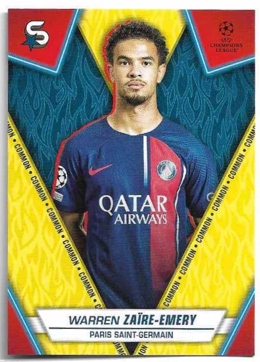 Common Yellow WARREN ZAIRE-EMERY 23-24 Topps UEFA Superstars