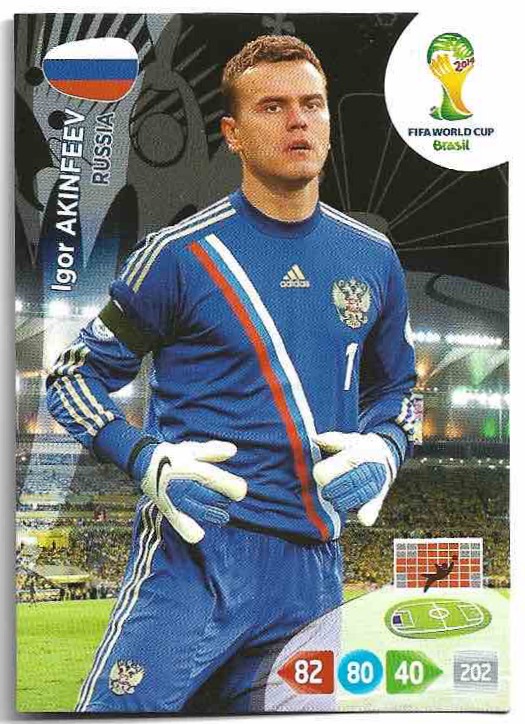 IGOR AKINFEEV Panini Adrenalyn XL World Cup 2014