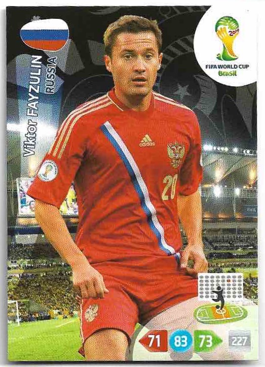 VIKTOR FAYZULIN Panini Adrenalyn XL World Cup 2014