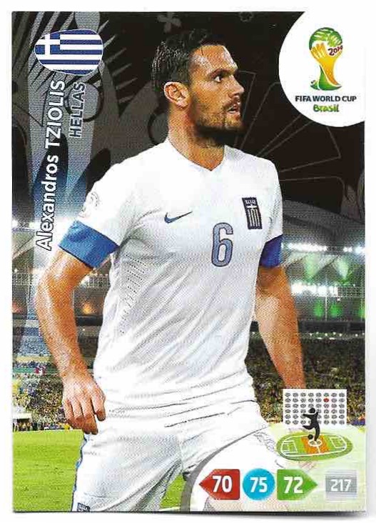 ALEXANDROS TZIOLIS Panini Adrenalyn XL World Cup 2014