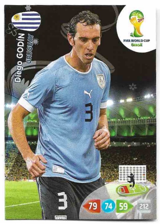 DIEGO GODIN Panini Adrenalyn XL World Cup 2014