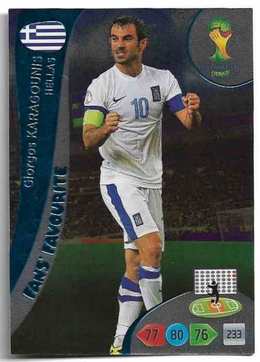 Fans Favourite GIORGOS KARAGOUNIS Panini Adrenalyn XL World Cup 2014