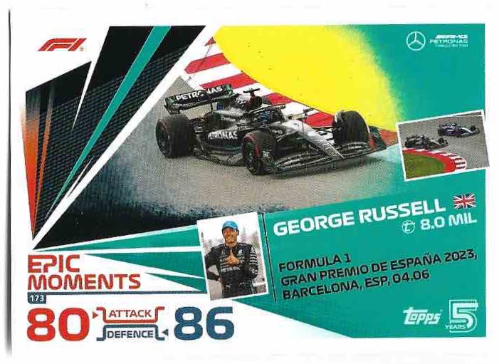 Epic Moments GEORGE RUSSELL 2024 Topps Turbo Attax