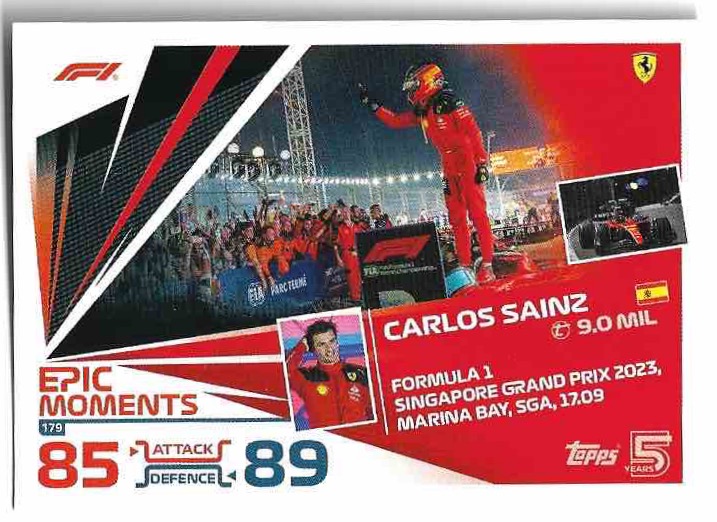 Epic Moments CARLOS SAINZ 2024 Topps Turbo Attax