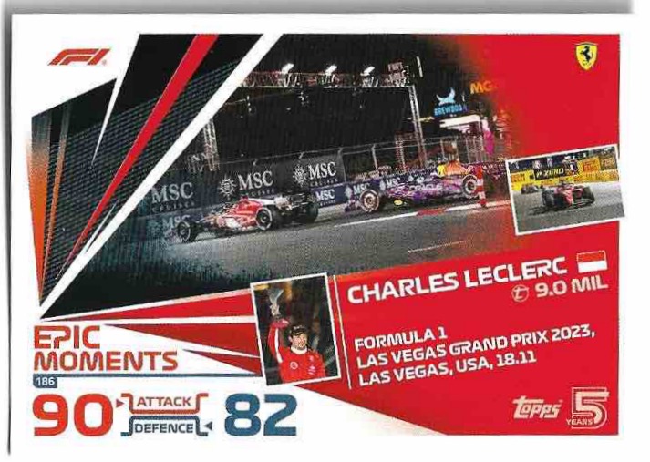 Epic Moments CHARLES LECLERC 2024 Topps Turbo Attax