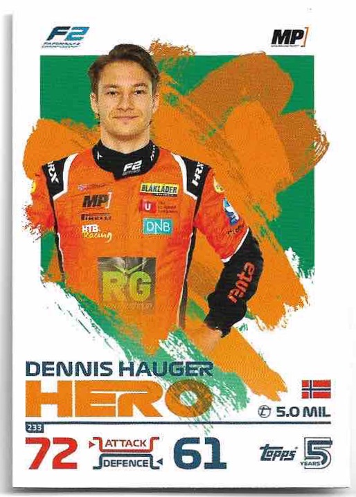 Hero DENNIS HAUGER 2024 Topps Turbo Attax