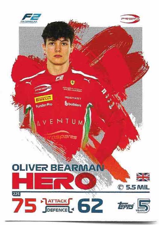 Hero OLIVER BEARMAN 2024 Topps Turbo Attax