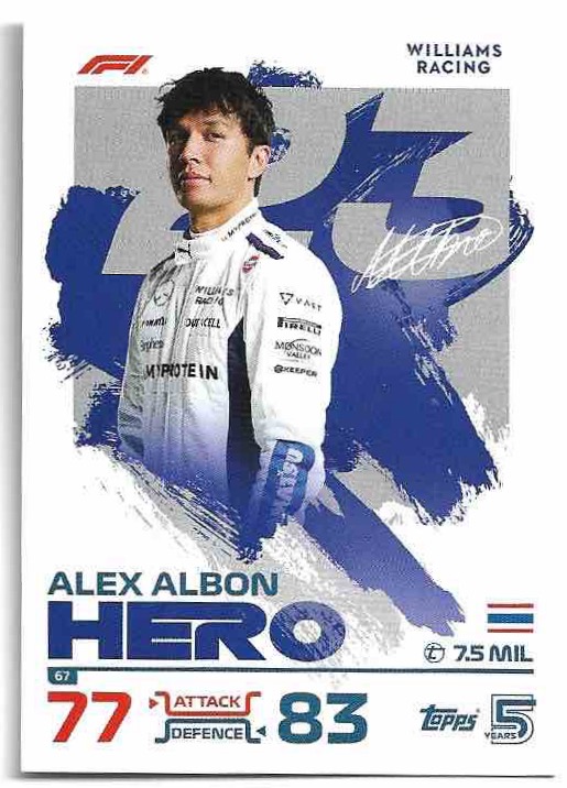 Hero ALEX ALBON 2024 Topps Turbo Attax