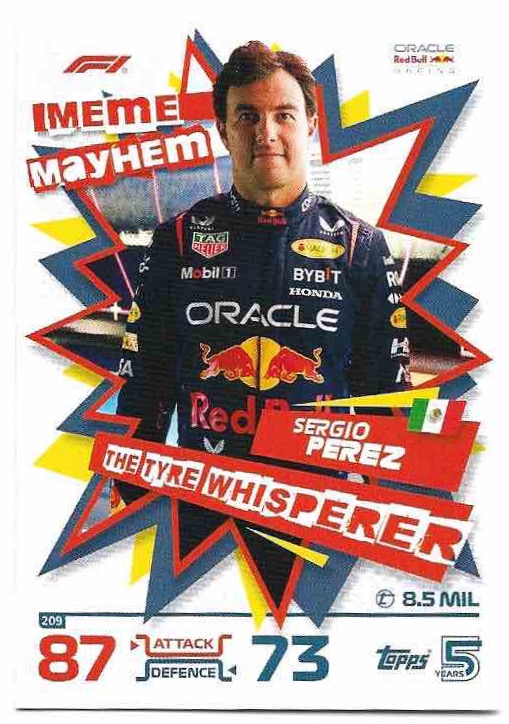 Meme Mayhem SERGIO PEREZ 2024 Topps Turbo Attax