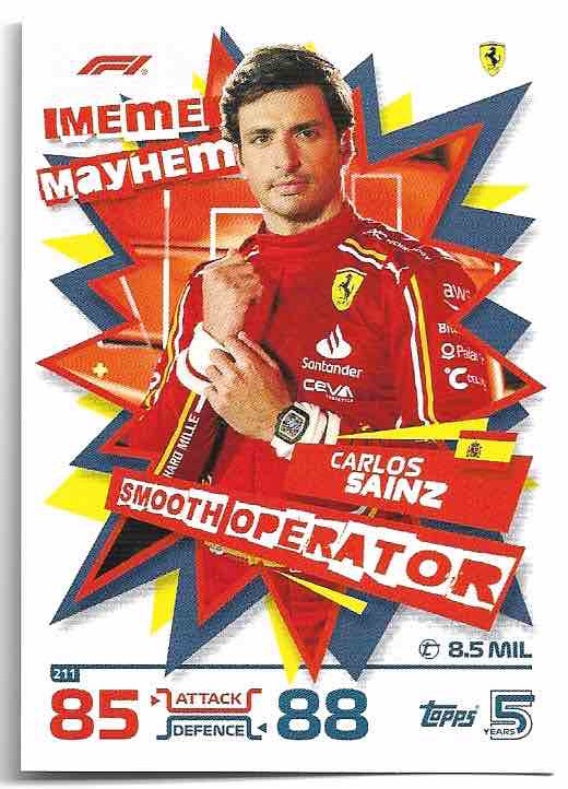 Meme Mayhem CARLOS SAINZ 2024 Topps Turbo Attax