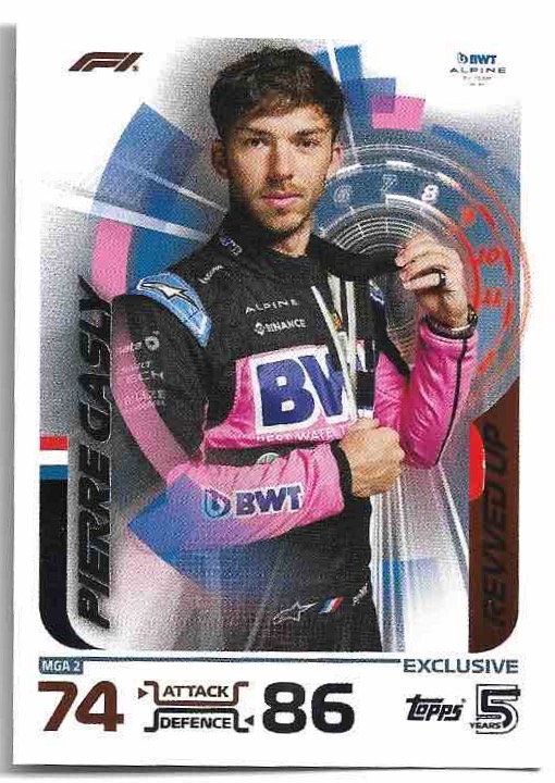 Exclusive Revved Up PIERRE GASLY 2024 Topps Turbo Attax