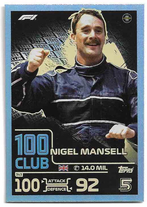 Legend 100 Club NIGEL MANSELL 2024 Topps Turbo Attax