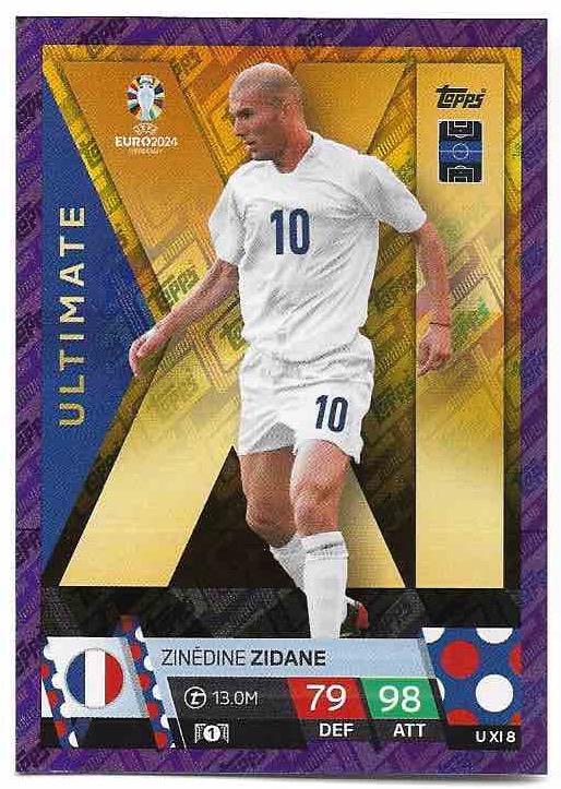 Purple Sapphire Ultimate ZINEDINE ZIDANE 2024 EURO Match Attax