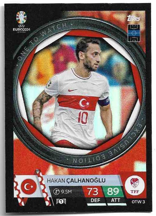 One To Watch HAKAN CALHANOGLU 2024 EURO Match Attax