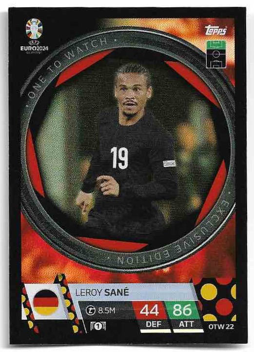 One To Watch LEROY SANE 2024 EURO Match Attax