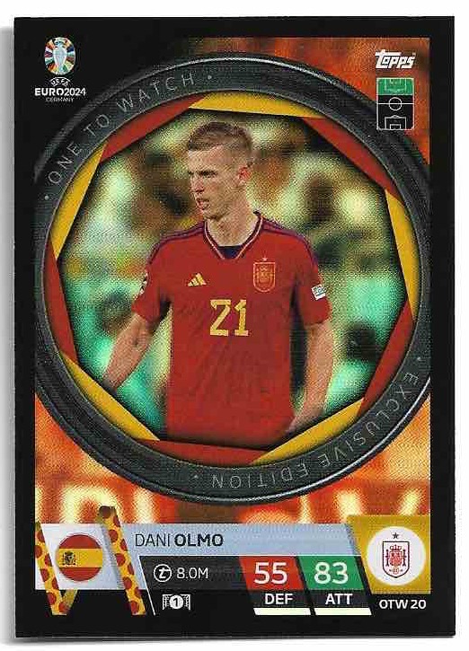 One To Watch DANI OLMO 2024 EURO Match Attax