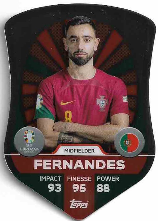 Chrome Pro Elite Shield BRUNO FERNANDES 2024 EURO Match Attax