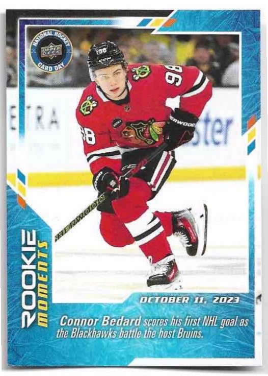 Rookie Moments CONNOR BEDARD 2024 UD National Hockey Card Day