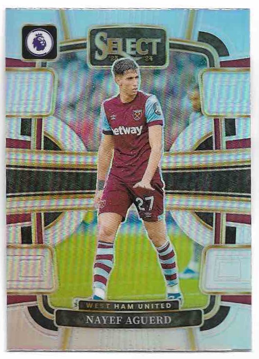 Silver Prizm Terrace NAYEF AGUERD 23-24 Panini Select Premier League Soccer