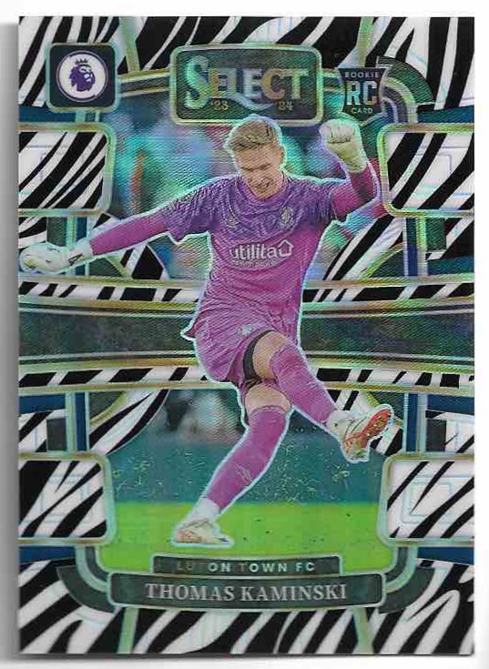 Rookie Zebra Prizm Terrace THOMAS KAMINSKI 23-24 Panini Select Premier League Soccer /99