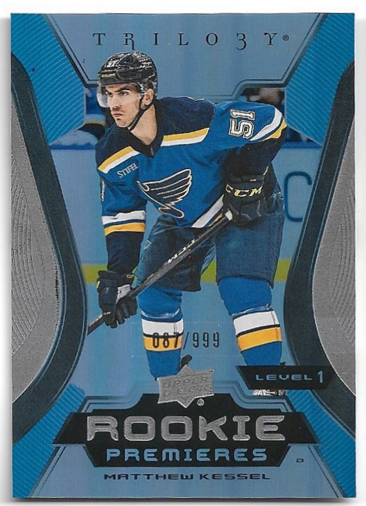 Rookie Common Premieres Level 1 MATTHEW KESSEL 23-24 UD Trilogy /999