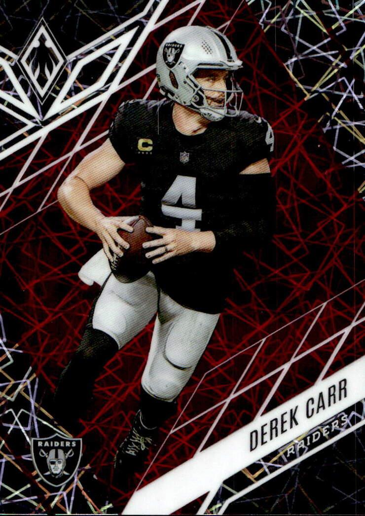 Red Lazer DEREK CARR 2022 Panini Phoenix Football /125