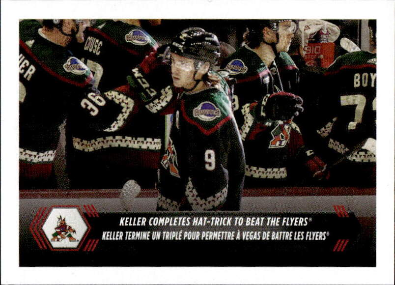 Team Highlights ARIZONA COYOTES (CLAYTON KELLER) 2023-24 Topps NHL Sticker Collection Hockey