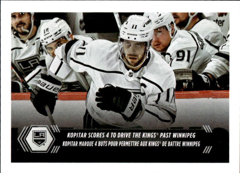 Team Highlights LOS ANGELES KINGS (ANZE KOPITAR) 2023-24 Topps NHL Sticker Collection Hockey